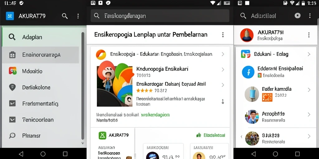 Antarmuka aplikasi AKURAT79 yang user-friendly dan informatif.