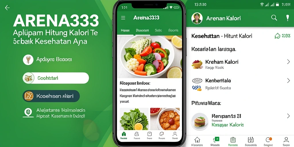 Tampilan antarmuka aplikasi ARENA333 yang ramah pengguna untuk Hitung Kalori.