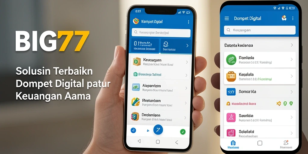 Tampilan antarmuka aplikasi BIG77 yang menarik dan mudah digunakan.