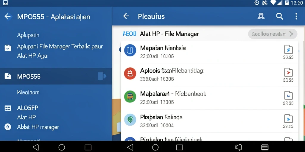Antarmuka MPO555 yang jelas dan fungsional dalam mengelola file.