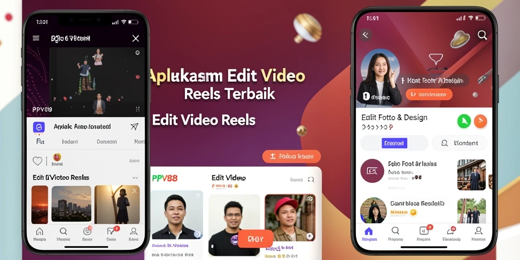 Tampilan antarmuka pengguna PPV88 yang intuitif untuk Edit Video Reels.