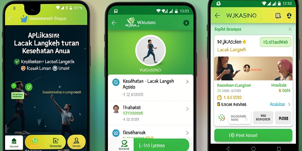 Tampilan antarmuka Lacak Langkah yang sederhana dan mudah dipahami.