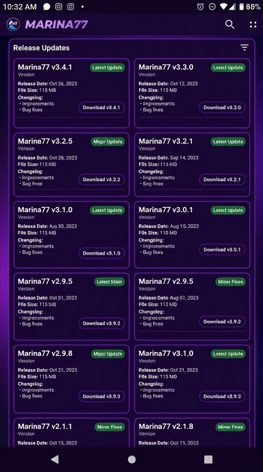 Riwayat Versi marina77 untuk Pengguna Android